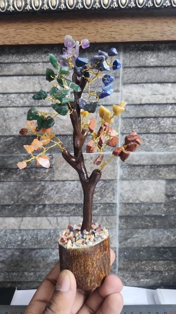 7 Chakra Natural Gemstone Crystal Tree - Shoporaa