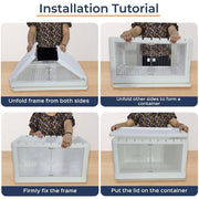 Folding Portable Cabinet Storage Stackable Organizer Box - Shoporaa