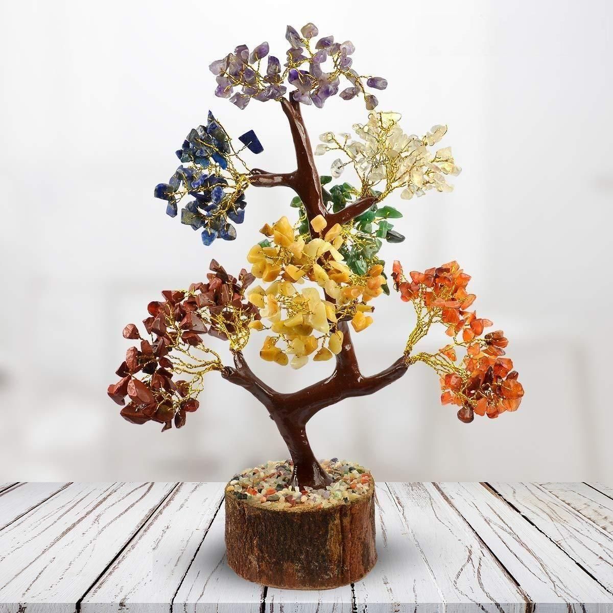 7 Chakra Natural Gemstone Crystal Tree - Shoporaa
