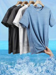 Men's Round Neck Polyester Casual T-shirt (Pack of 4) - Shoporaa