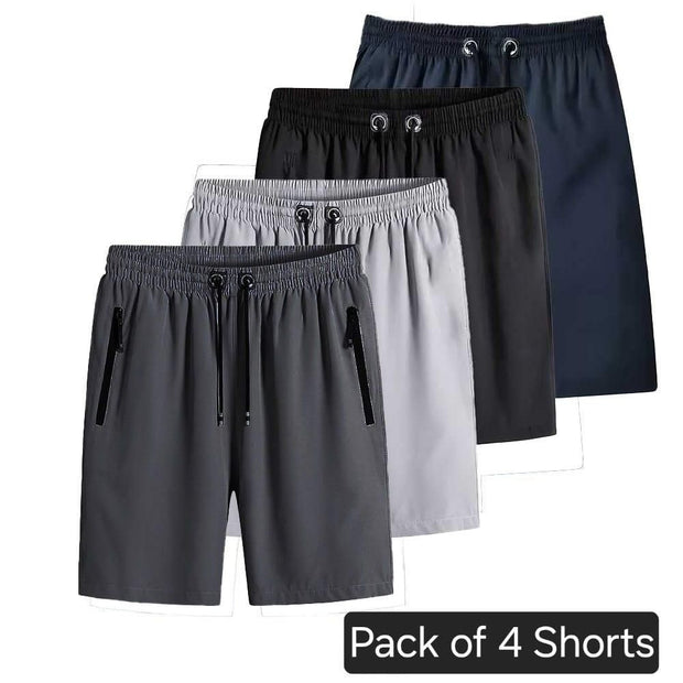 Combo of 4 Men's Stretchable Cotton Shorts - Shoporaa