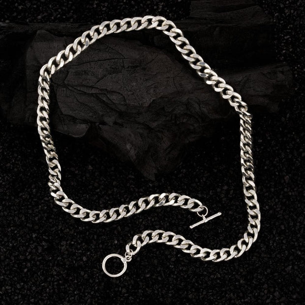 Silver Plated Cuban Style Thick & Heavy Chain For Men - Shoporaa