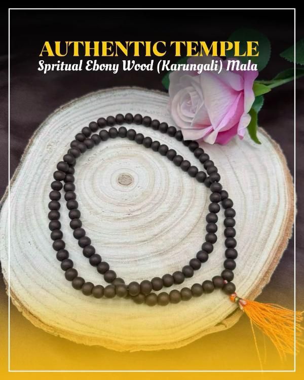 Original Karungali Mala 108 Beads Ebony Wood - Shoporaa