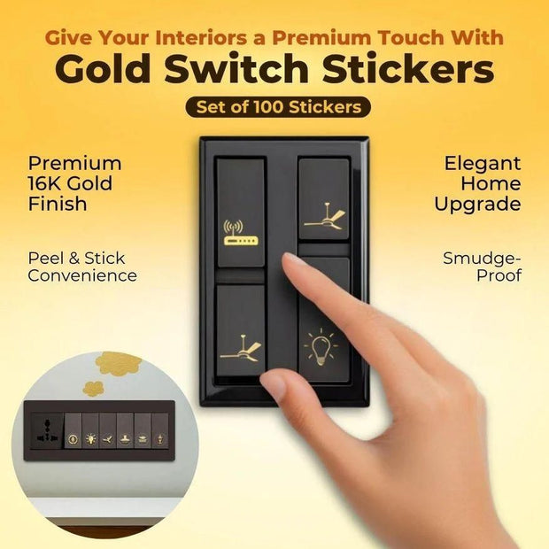 Gold Switch Stickers - Shoporaa
