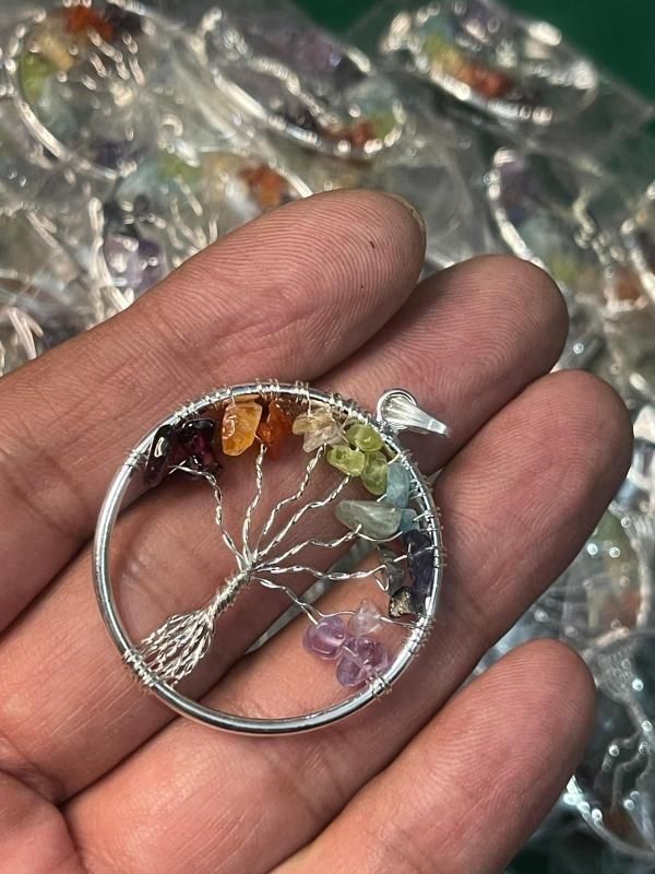 Tree of Life with 7 Chakra for Expansion of Consciousness Pendant with chain - Shoporaa