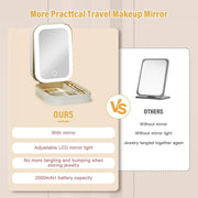 White Jewelry Box with LED Mirror - Shoporaa