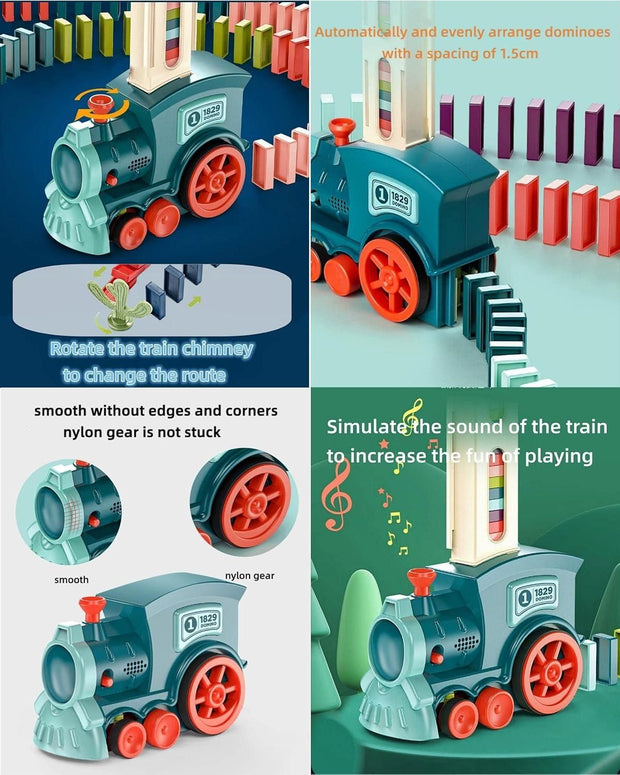 Train Toy Domino Set for Kids BPA Free Plastic with Sound Effects - Shoporaa