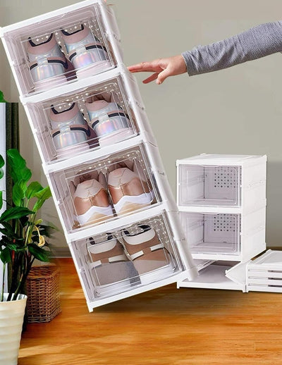 4 Layer Foldable Shoe Rack-Organizer - Shoporaa