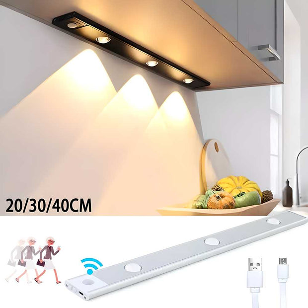 LED PIR Motion Sensor Cabinet  With USB Rechargeble - Shoporaa