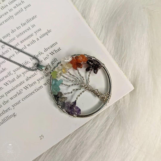 Tree of Life with 7 Chakra for Expansion of Consciousness Pendant with chain - Shoporaa