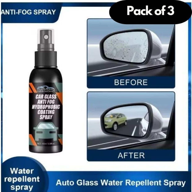 Car Glass Anti- Fog Hydrophobic Coating 300ML Pack of 3 - Shoporaa