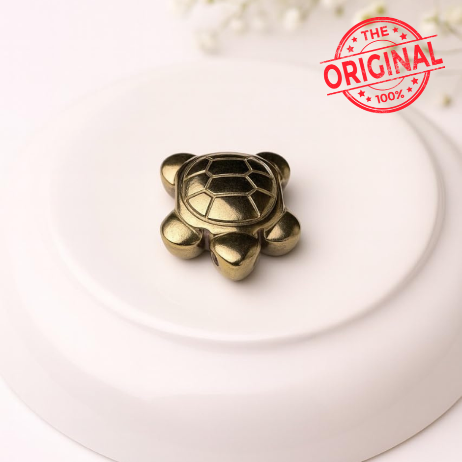 Raw Pyrite Turtle With FREE Selenite Plate