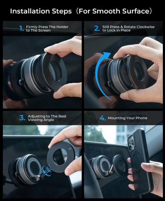 Magnetic Vacuum Suction 360° Phone Holder (Premium Edition) - Shoporaa